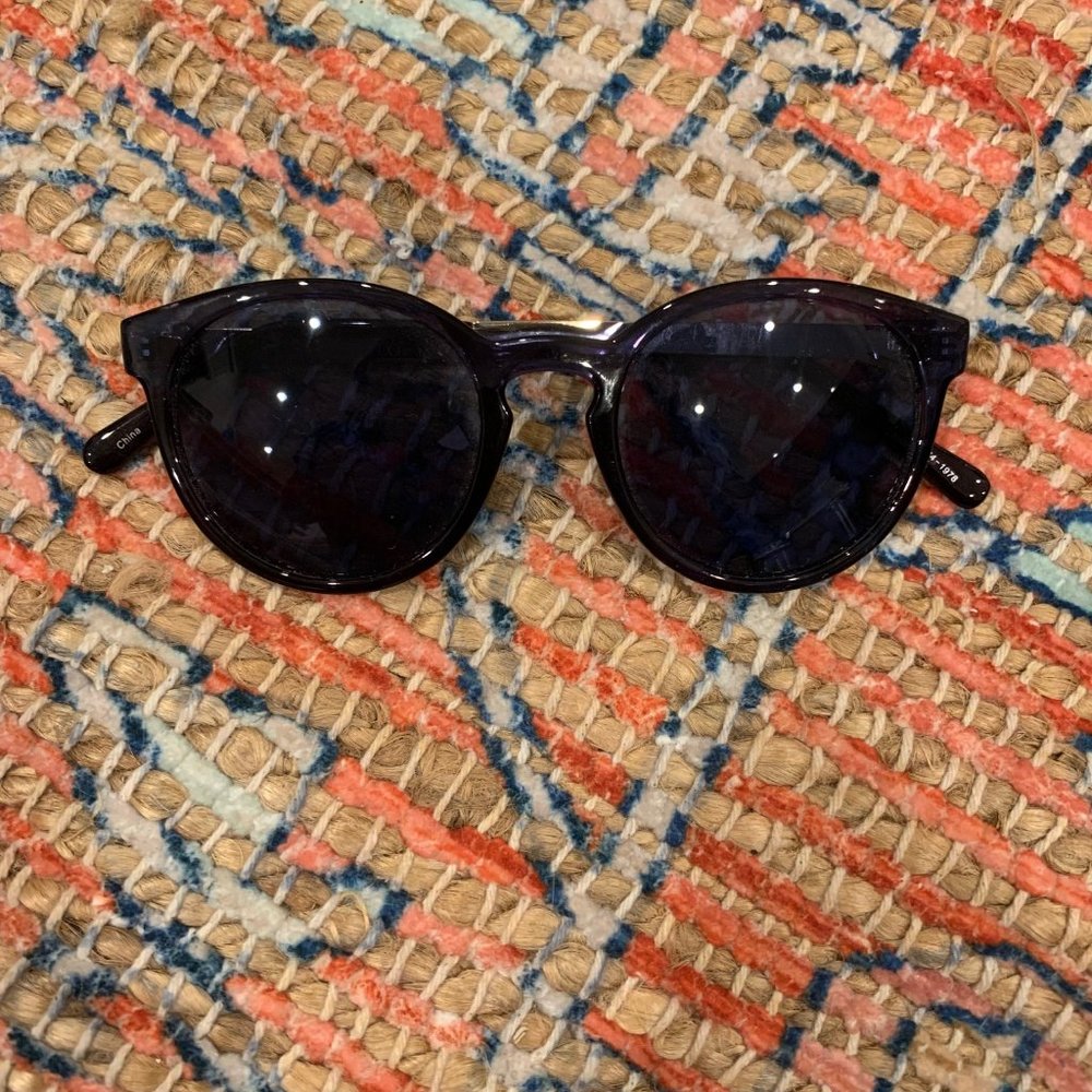 Blue Round Sunglasses
